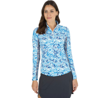 IBKUL Women's Long Sleeve Mock Neck Top