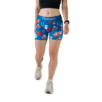 CHICKNLEGS Women's USA Pool Party 3" Compression Shorts