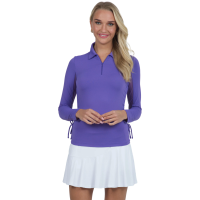 IBKUL Adjustable Zip Long Sleeve Polo