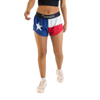 CHICKNLEGS Women's Texas Flag 1.5" Split Shorts