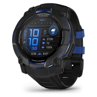GARMIN Instinct 3 Amoled 50mm Black With Black/Bolt Blue Band GPS Smartwatch (010-03020-03)