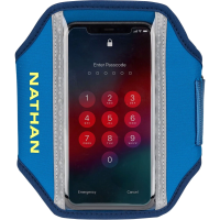 NATHAN SPORTS Super 5K Deep Blue/Safety Yellow OSFM Smartphone Armband (NS4923-60270-OSFM)