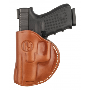 2-Way Multi-Fit IWB Concealment Leather Holster Size 5 - Classic Brown - Right