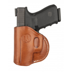 2-Way Multi-Fit IWB Concealment Leather Holster Size 4 - Classic Brown - Right