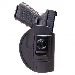 2-Way Multi-Fit IWB Concealment Leather Holster Size 6 - Stealth Black - Right