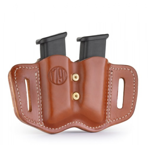 MAG F - Double Mag Carrier for Metal and Polymer Double-Stack Magazines - Classic Brown