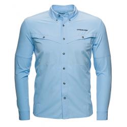 Whitewater Rapids Long Sleeve Fishing Shirt-Blue Bell-2X-Large
