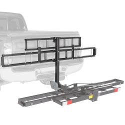 500 lb. Folding Steel Hitch Carrier - Motorcycle Hauler With Ramp by Black Widow MCC-500-F