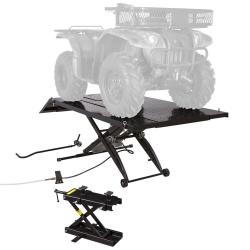 ATV Lift Table with Center Jack 1,000 lb. Capacity - Extra Wide, Pneumatic ATV Lift Jack by Black Widow BW-1000A-XW-ATV