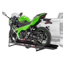 600 lb. Steel Carrier & 6' Ramp - Heavy Duty Motorcycle Hauler With Extra-Long Ramp by Black Widow MCC-600