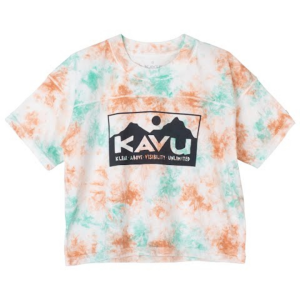 Kavu Malin Short Sleeve Cropped Top Womens | Multi Teal | Small | Christy Sports