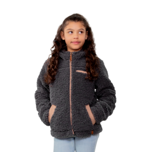 Obermeyer TG Amelia Sherpa Jacket Teen Girls | Charcoal | Medium | Christy Sports