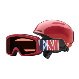 Smith Glide MIPS/ Rascal Combo Helmet Youth | Red | X-Small | Christy Sports