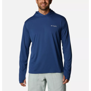 Columbia PFG Skiff Guide Knit Hoodie Mens | Blue | Large | Christy Sports