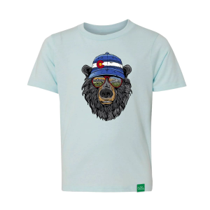 Wild Tribute Miami Vice Colorado Bear T-Shirt Kids | Lt Blue | Medium | Christy Sports