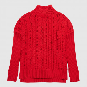 Krimson Klover Cable Sweater Womens | Red | Large | Christy Sports