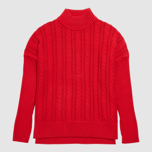 Krimson Klover Cable Sweater Womens | Red | Small | Christy Sports