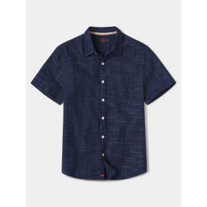 The Normal Brand Freshwater Short-Sleeve Button Up Mens | Multi Navy | Large | Christy Sports