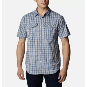 Columbia Silver Ridge Lite Plaid Short Sleeve Shirt Mens | Multi Gray | Small | Christy Sports