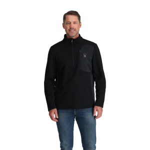 Spyder Bandit Half Zip Jacket Mens | Black | X-Large | Christy Sports