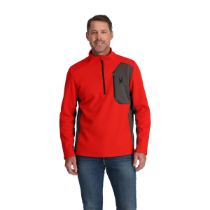 Spyder Bandit Half Zip Jacket Mens | Red | X-Large | Christy Sports