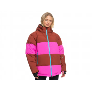 Roxy ROWLEY X ROXY Block Puffer Technical Snow Jacket Womens | Multi Fuschia | X-Small | Christy Sports