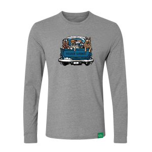 Wild Tribute Powder Hounds Long Sleeve T-Shirt | Charcoal | Small | Christy Sports