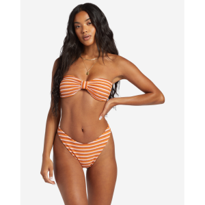 Billabong Tides Terry Betty Bandeau Bikini Top Womens | Multi Orange | Medium | Christy Sports