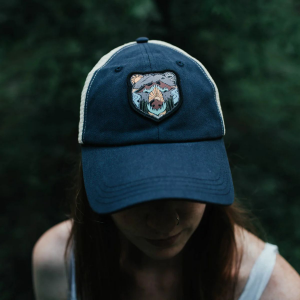 Atomic Child Bear Face Trucker Hat | Navy | Christy Sports