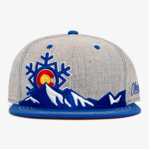 Aksels CO Snowflake Flat Bill Hat | Multi Gray | Christy Sports