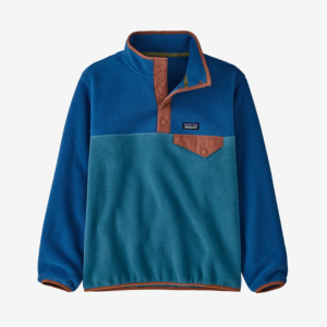 Patagonia Lightweight Synchilla Snap T Fleece Pullover Boys | Multi Blue | Medium | Christy Sports