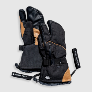 Powder Tools Avalanche Leather Trigger Mitts | Multi Black | Small | Christy Sports