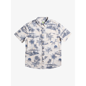 Quiksilver Airflow Cotton Short-Sleeve Shirt Mens | Multi Cream | XX-Large | Christy Sports