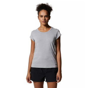 Mountain Hardwear Mighty Stripe T-Shirt Womens | Gray | Medium | Christy Sports