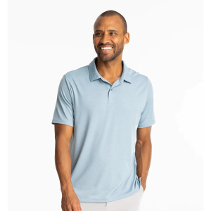 Free Fly Elevate Polo Mens | Lt Blue | Large | Christy Sports
