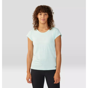 Mountain Hardwear Mighty Stripe T-Shirt Womens | Aqua | Large | Christy Sports
