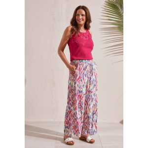 Tribal Printed Pull-On Ankle Pant Womens | Multi Berry | Small | Christy Sports