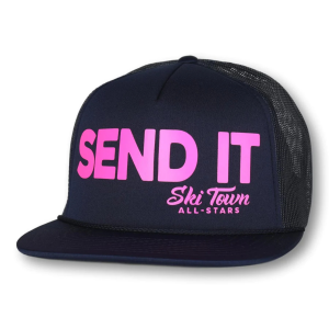 Ski Town All Stars Send It Trucker Hat | Multi Hot Pink | Christy Sports