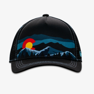 Aksels Low Pro Colorado Mountain Night Time Snapback Hat | Black | Christy Sports