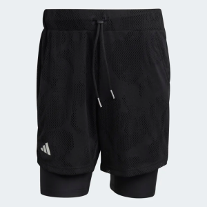 Adidas Melbourne Tennis Two-In-One 7" Shorts Mens | Black | X-Large | Christy Sports