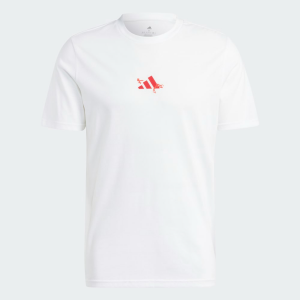 Adidas Tennis Slide Into Clay Graphic T-Shirt Mens White | White | X-Large | Christy Sports