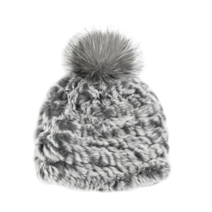 Mitchies Matchings Rabbit Pom Hat Womens | Gray | Christy Sports