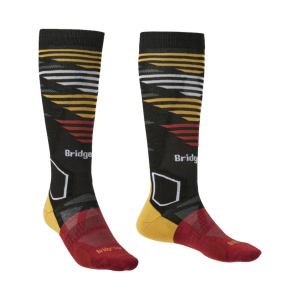 Bridgedale Lightweight Merino Endurance Over the Calf Ski Sock Mens | Multi Red | Medium | Christy Sports