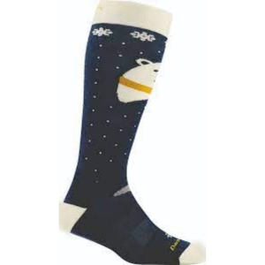 Darn Tough Polar Bear Over-the-Calf Midweight Ski & Snowboard Sock Juniors | Multi Blue | Medium | Christy Sports