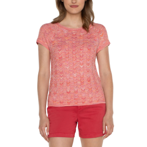 Liverpool Scoop Neck Short Sleeve Raglan Womens | Coral | Medium | Christy Sports