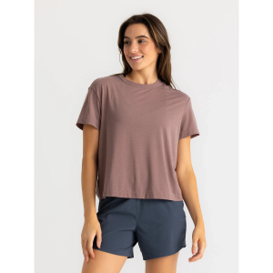 Free Fly Elevate Lightweight Tee Womens | Mauve | Small | Christy Sports