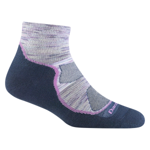 Darn Tough Light Hiker Quarter Lightweight Hiking Socks Womens | Purple | Large | Christy Sports