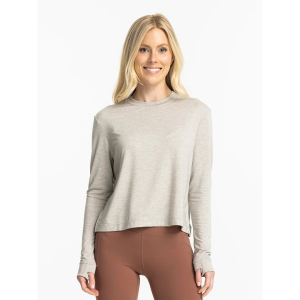 Free Fly Free Fly Elevate Long Sleeve Womens | Khaki | Large | Christy Sports - $44.97 at Christy Sports