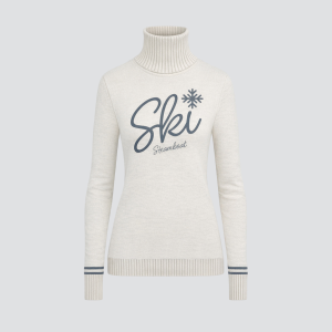 Mgg MGG Ski Steamboat Snowflake Merino Sweater Womens - White + Grey | Multi Black | Large | Christy Sports - $249.00 at Christy Sports