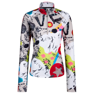 Obermeyer Obermeyer 1/4 Zip Baselayer Top Womens | Multi Red | Medium | Christy Sports - $129.00 at Christy Sports